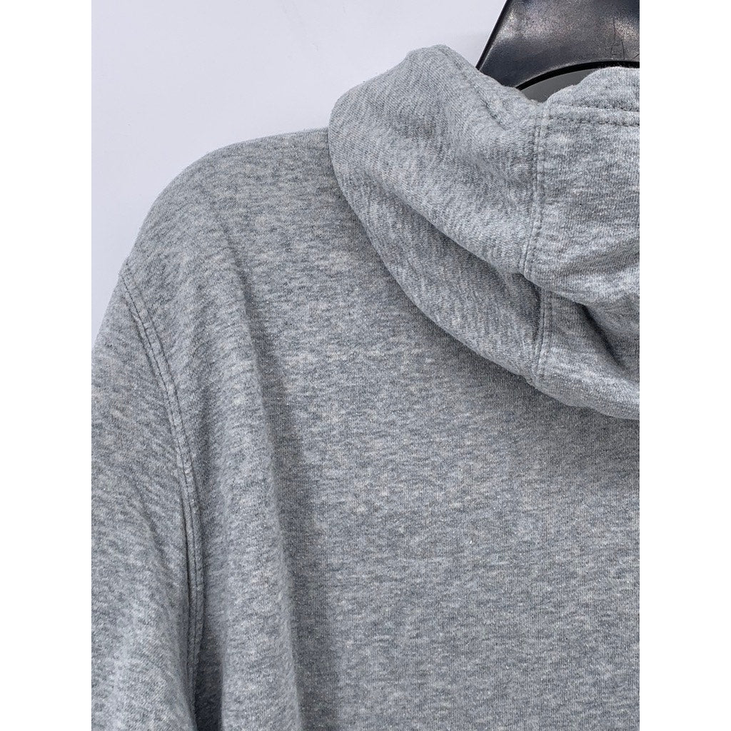 NIKE Men's Light Gray Regular-Fit Pullover Active Club Fleece Hoodie SZ L
