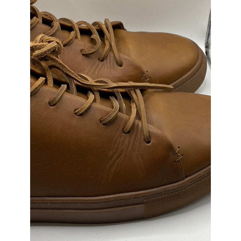 THURSDAY Women's Hickory Vachetta Brown Leather Premier Low-Top Sneakers SZ 5