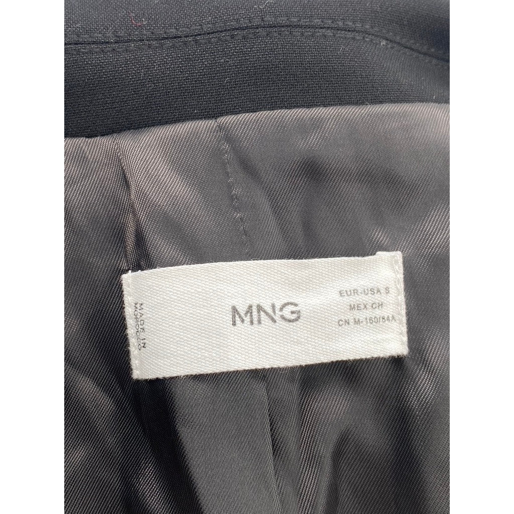 MNG Women's Black Two-Button Notch Collar Blazer SZ S