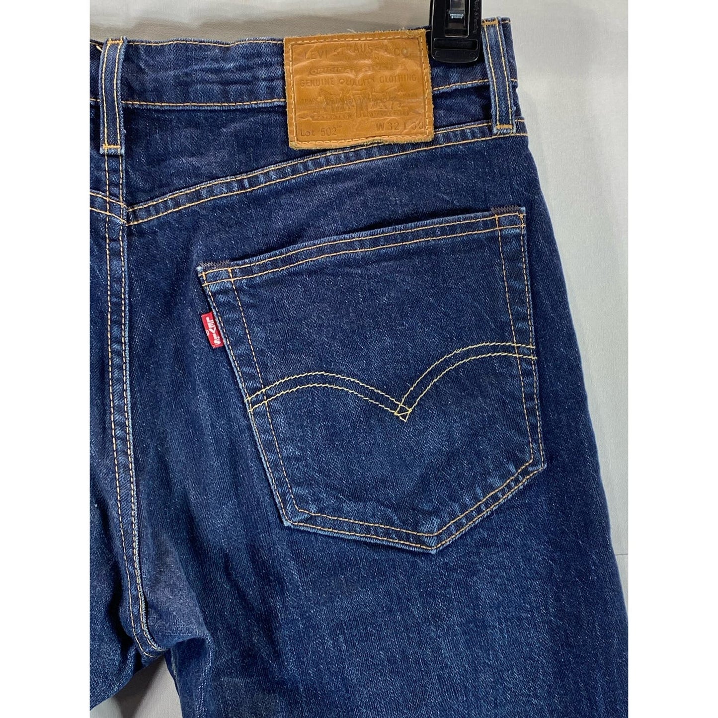 LEVI STRAUSS & CO Men's Dark Blue 502 Tapered-Fit Five-Pocket Jean SZ 32X30