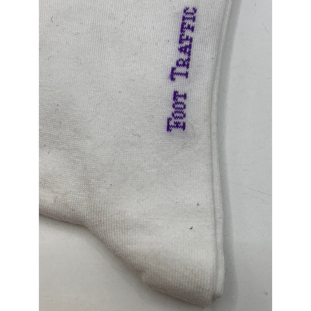 FOOT TRAFFIC Women's White Multi Sail Print Crew Socks SZ 4-10