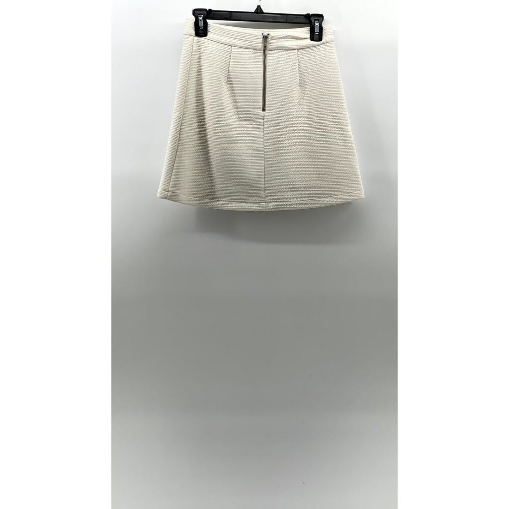 SPORTSGIRL Women's White Textured Pull-On A-Line Pocketless Mini Skirt SZ XS