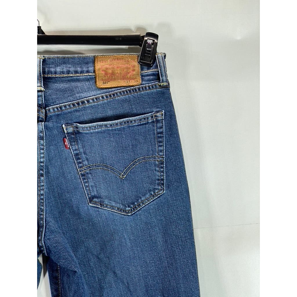 LEVI'S Men's Medium Blue 541 Athletic Taper-Fit Denim Five-Pocket Jeans SZ 33X32
