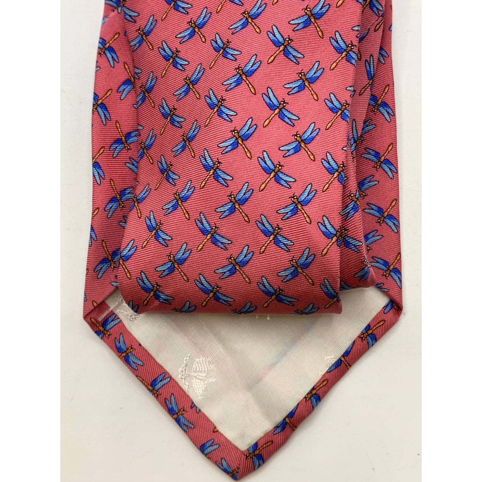 346 BROOKS BROTHERS Men's Pink-Blue Dragonfly Print Tie