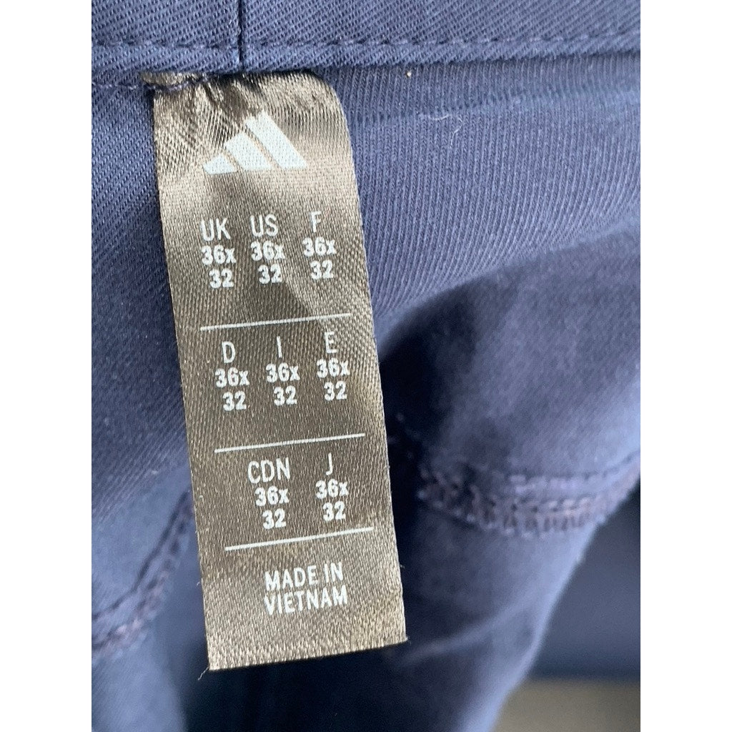 ADIDAS Men's Navy Solid Regular-Fit Tapered Leg Golf Pants SZ 36X32
