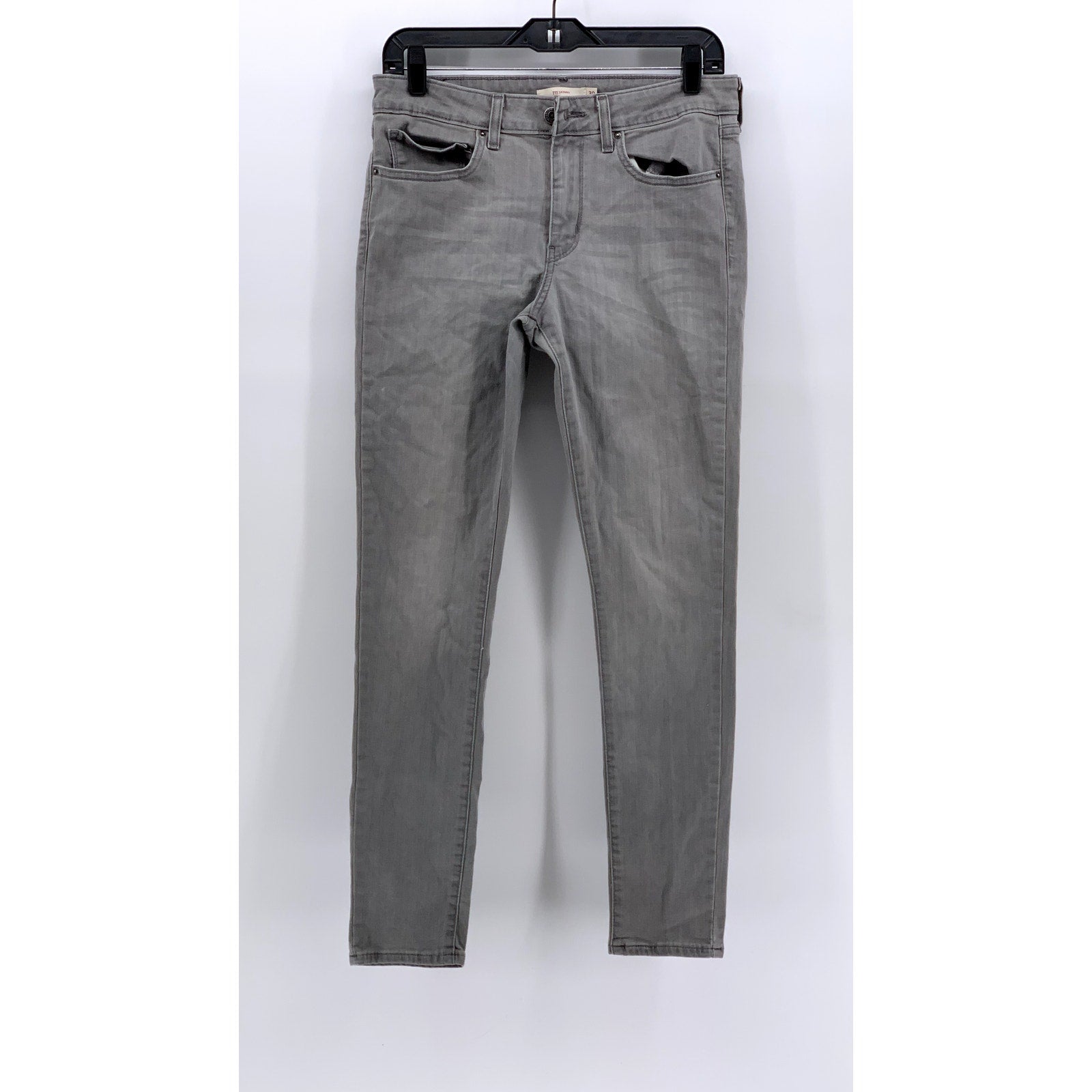 LEVI'S Men's Grey 711 Skinny Cotton Blend 5 Pocket Denim Jeans SZ 30x30