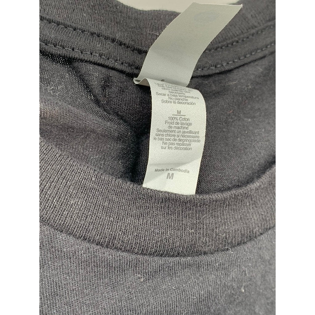 NEXT LEVEL APPAREL Men's Black Saint Archer Gold Crewneck Casual T-Shirt SZ M