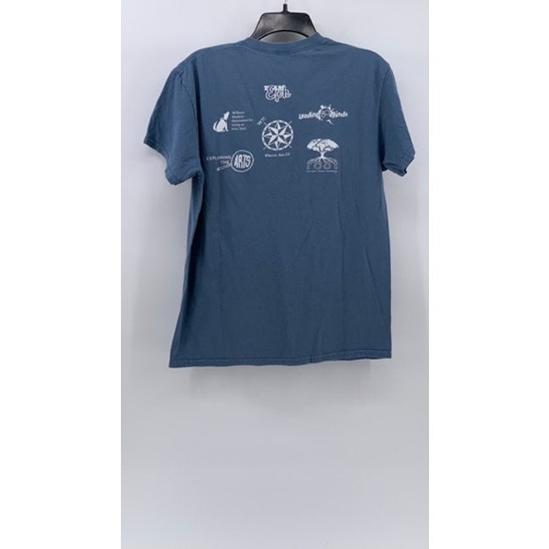 UNBRANDED Men’s Blue Graphic Short Sleeve T-Shirt SZ M