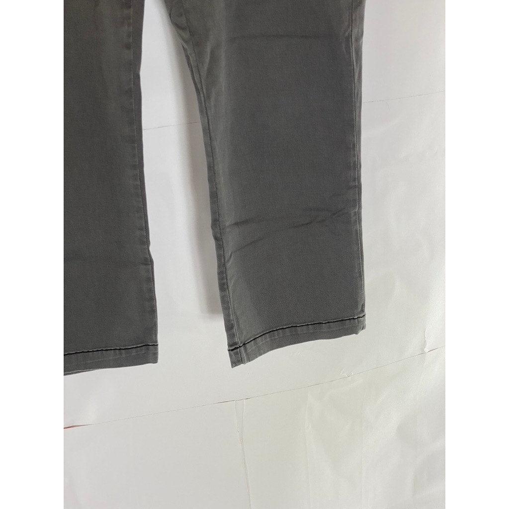 CHINO By ANTHROPOLOGIE Women's Gray Mid-Rise Slim-Fit Ankle Chino Pant SZ 31