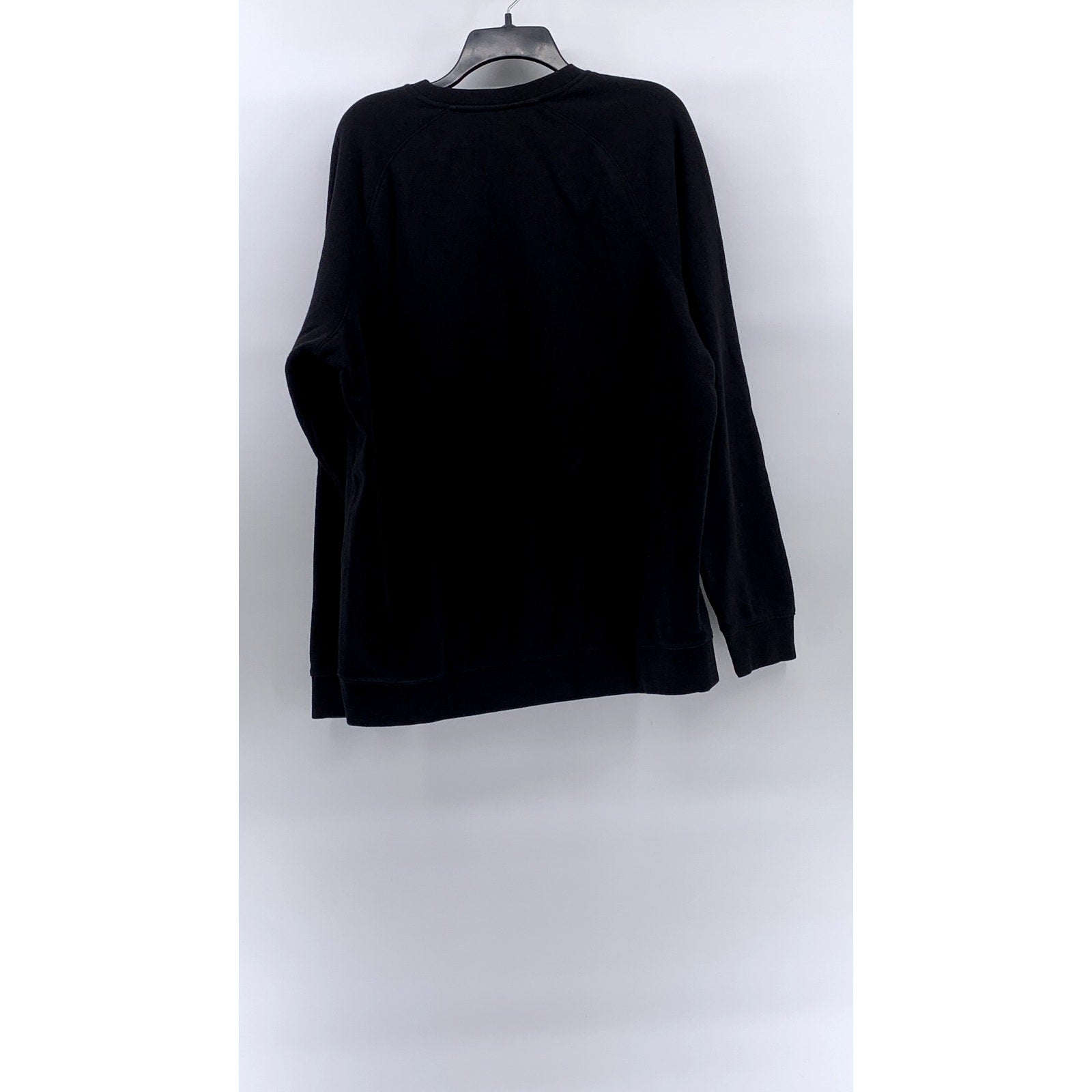 AS COLOUR SUPPLY Men's Black Solid Crewneck Long Sleeve Casual Sweatshirt SZ XL