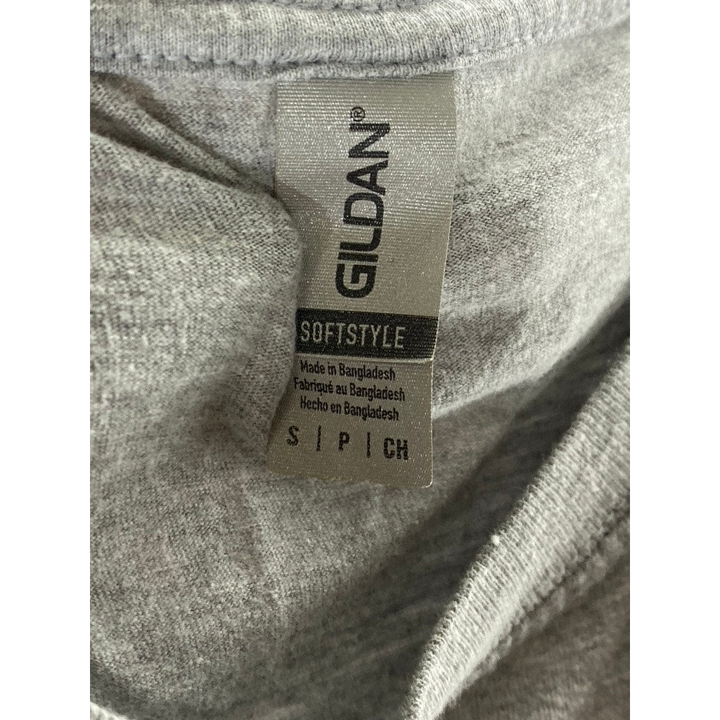 GILDAN Men's Gray Bodega Cats Graphic Crewneck Short Sleeve T-Shirt SZ S