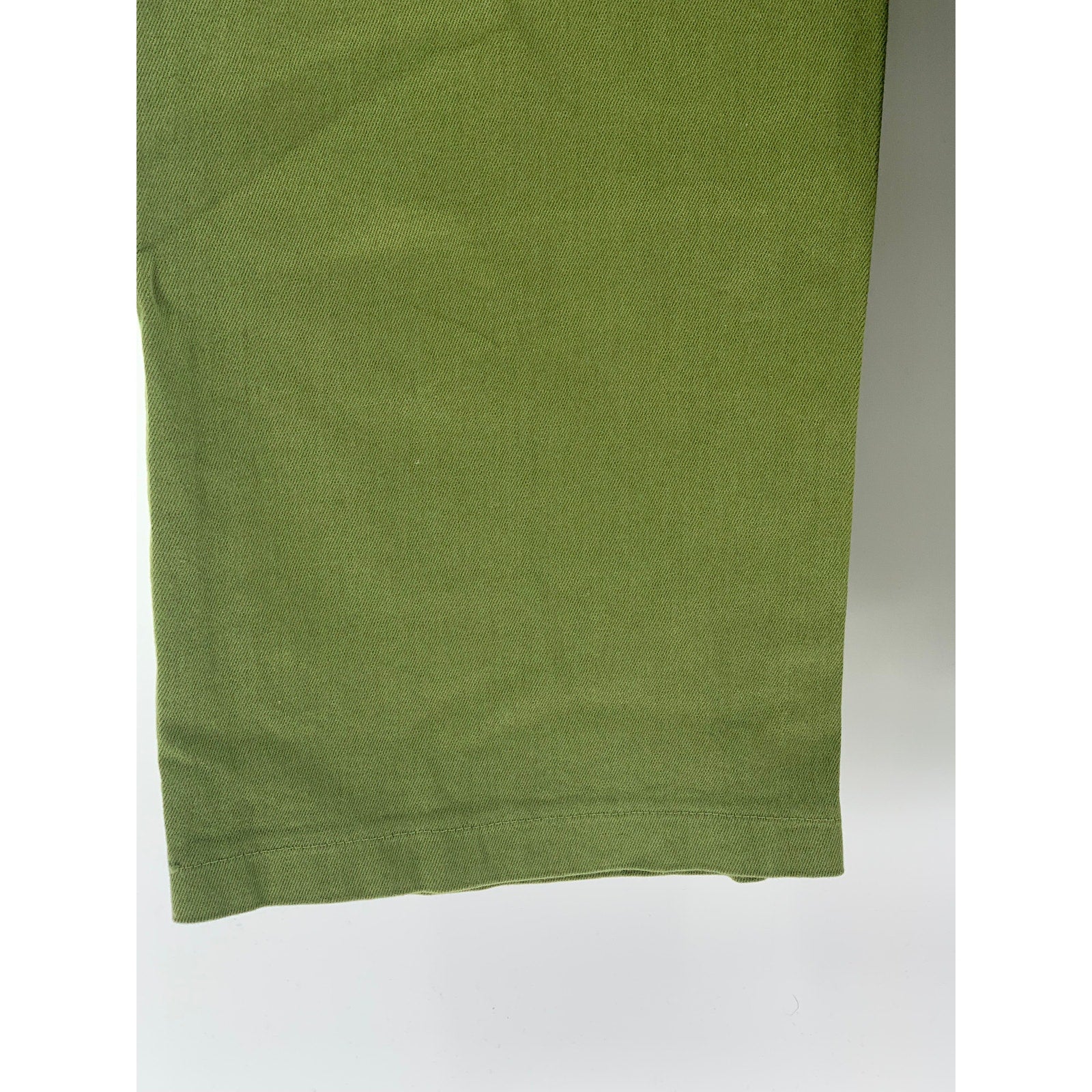 JOHANNA PARIS Women’s Dark Green Denim High Rise Wide-Leg Pant SZ M