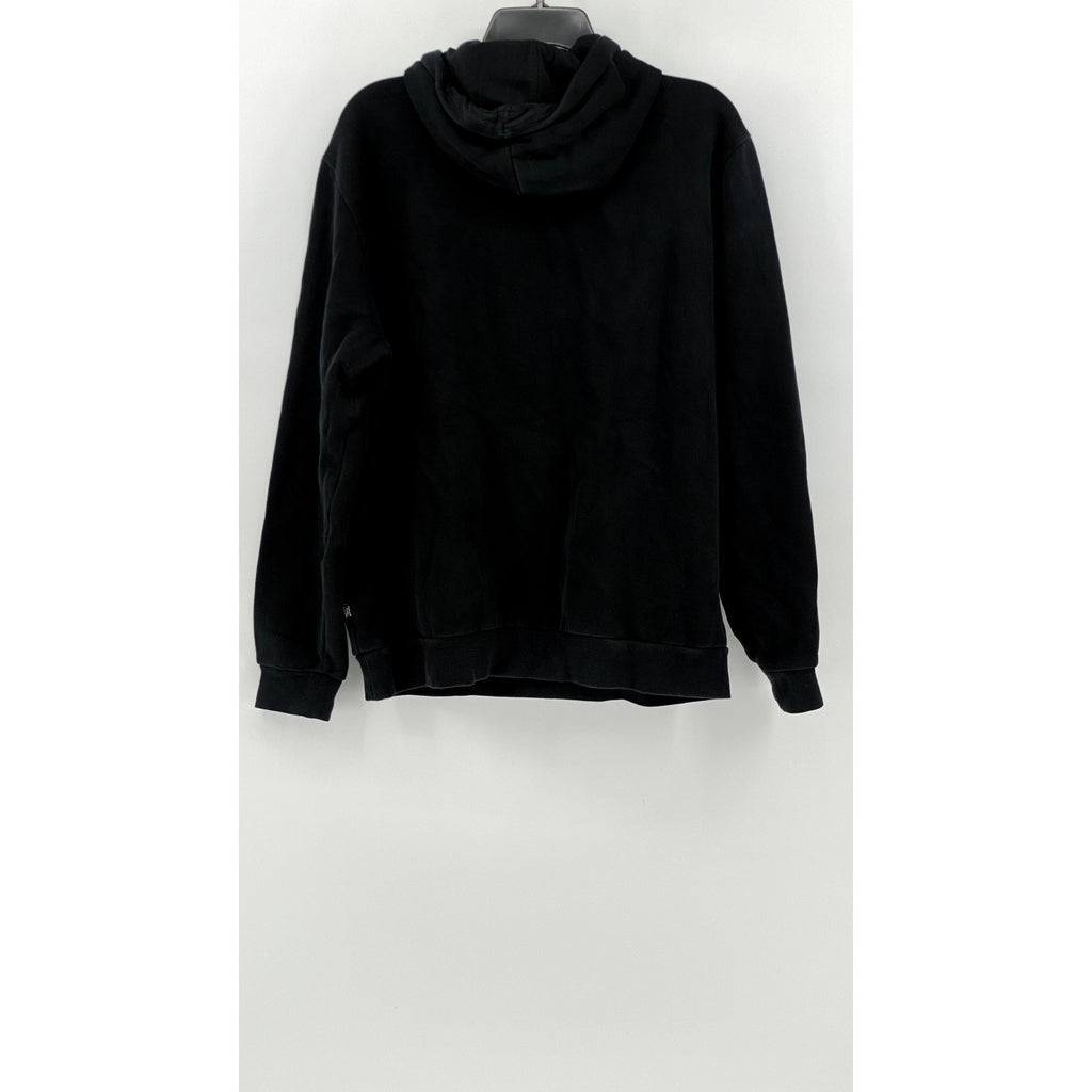PUMA Men's Black Embossed Logo Pullover Hoodie SZ L