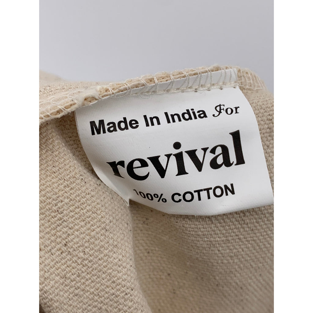 REVIVAL Women's Beige-Black Timeless Rugs Logo Tote Bag