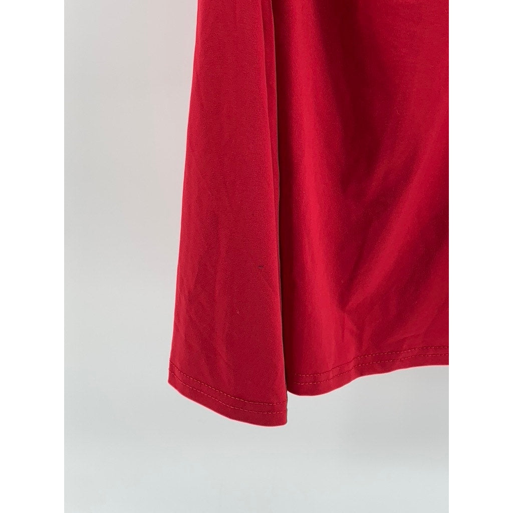 UNBRANDED Women's Red Open-Back Sleeveless Mini Dress SZ S