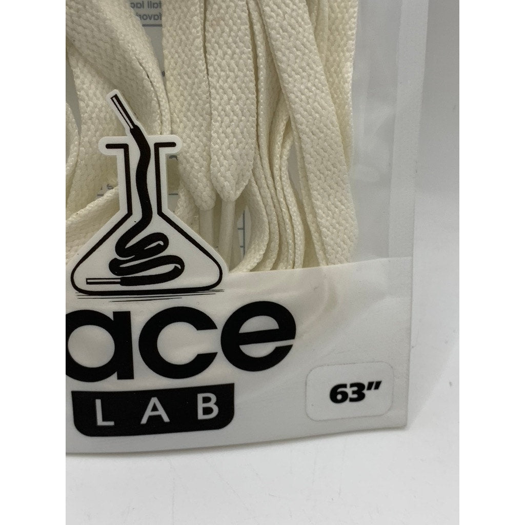 LACE LAB Unisex White Flat Shoe Laces SZ 63"