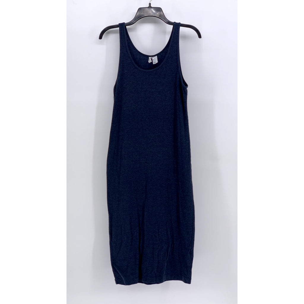 DIVIDED By H&M Women's Navy Ribbed Scoop-Neck Bodycon Midi Dress SZ L