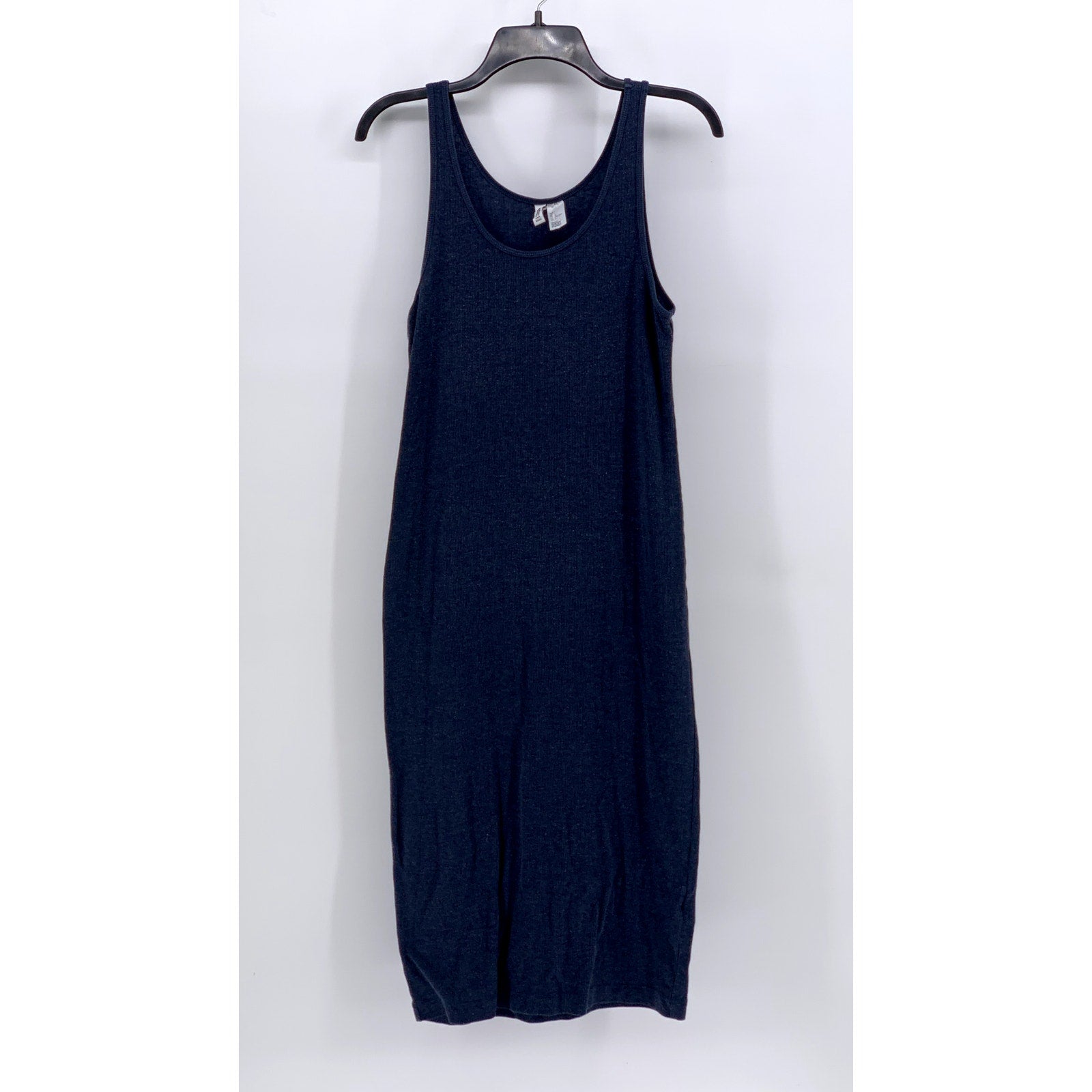 DIVIDED By H&M Women's Navy Ribbed Scoop-Neck Bodycon Midi Dress SZ L