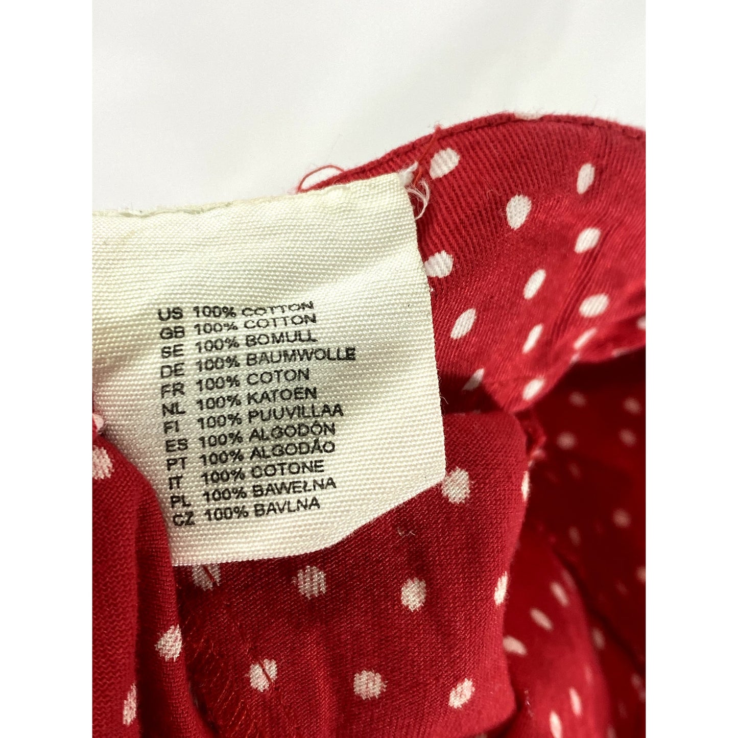 H&M Women's Red-White Polka Dot Belted A-Line Mini Skirt SZ 4
