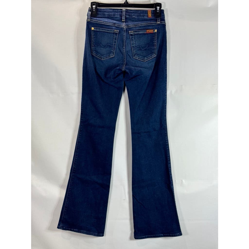 7 FOR ALL MANKIND Women's Dark Kimmie Mid-Rise Bootcut Denim Jeans SZ 25