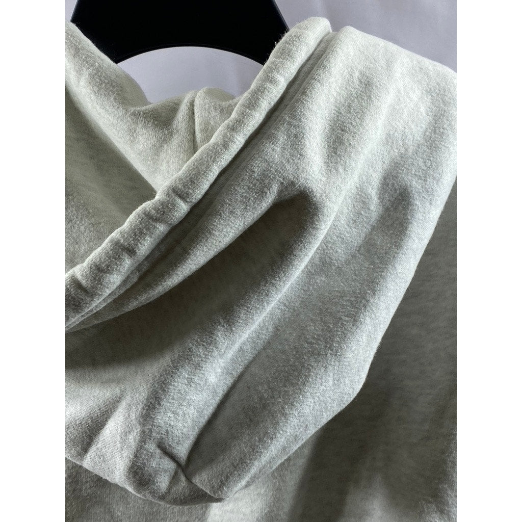 TNA Women's Light Gray Cozy Sweatfleece Boyfriend Fit Boxy Zip-Up Hoodie SZ S