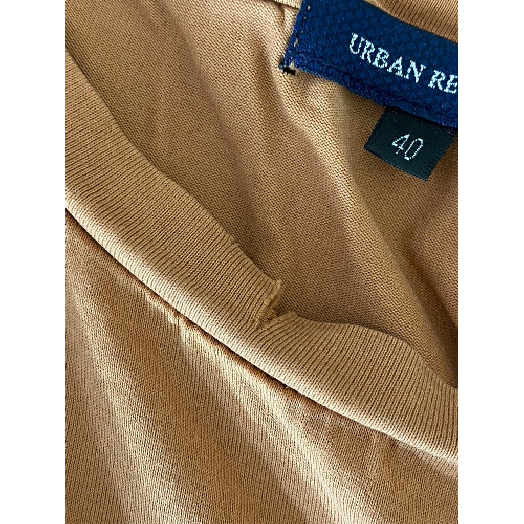 URBAN RESEARCH Men's Orange Solid Crewneck Short Sleeve T-Shirt SZ 40(USM)