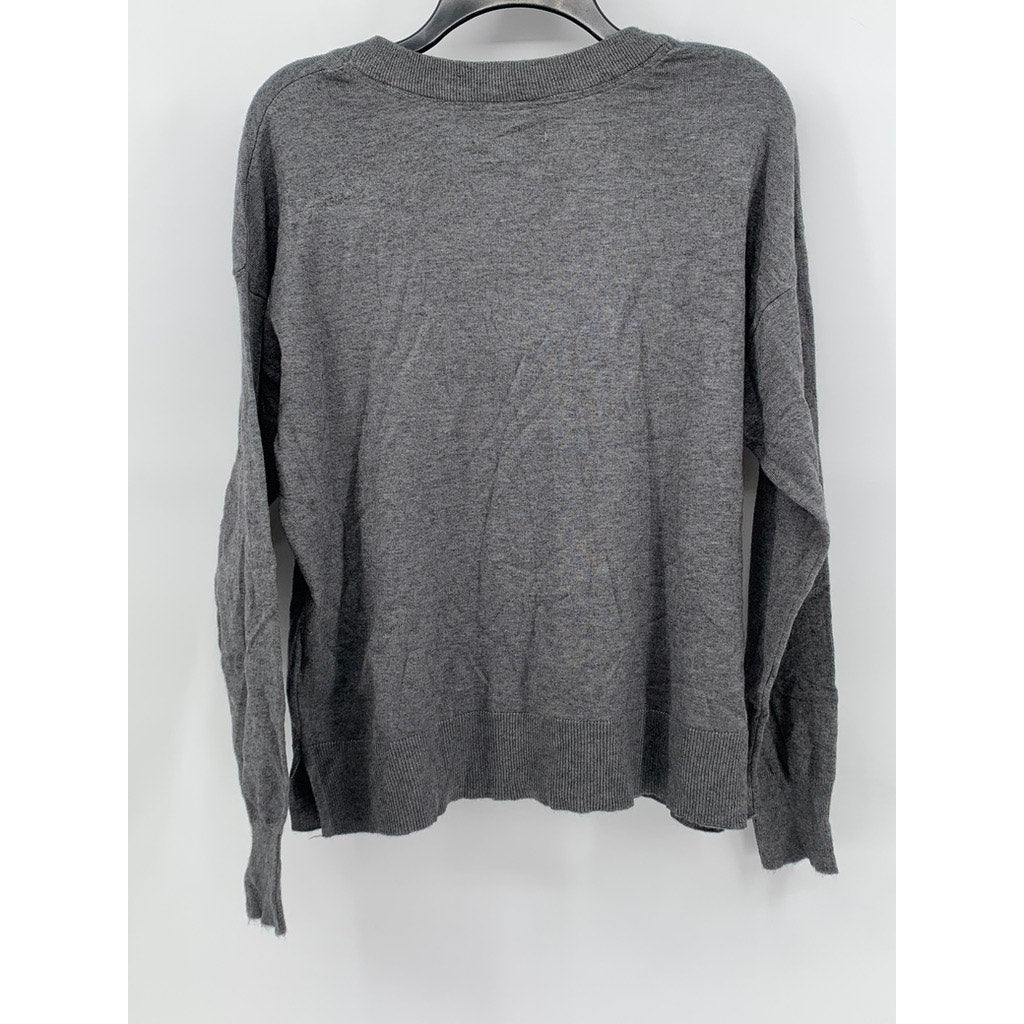 RAE DUNN Women's Raglan Long Sleeve "BLESSED" Gray Pullover Sweatshirt SZ XL