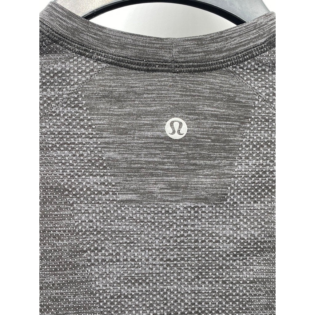 LULULEMON Women's Charcoal Gray Heather Crewneck Long Sleeve Active Top SZ S