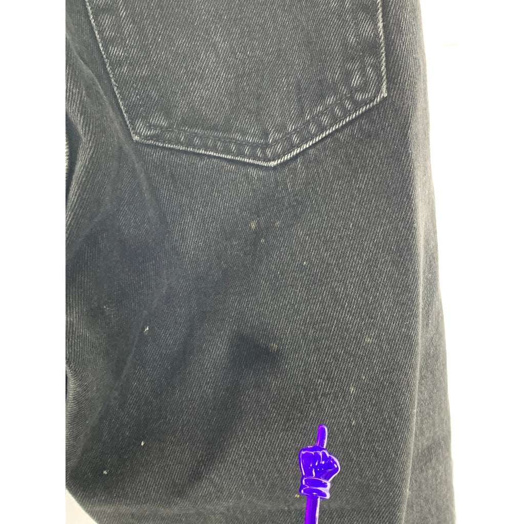 WEEKDAY Women's Echo Black Solid Row Five-Pocket Raw-Hem Straight Jean SZ 27/32