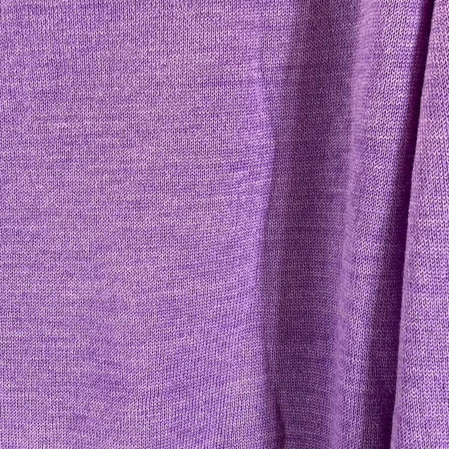 BANANA REPUBLIC Men's Purple V-Neck Merino Wool Pullover Sweater SZ L