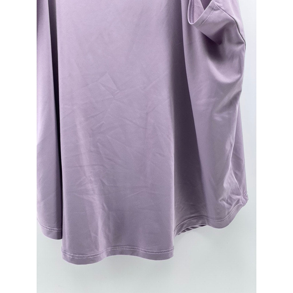 UNDER ARMOUR Women's Lilac Scoop-Neck Mesh Cross-Strap Loose-Fit Tank Top SZ L