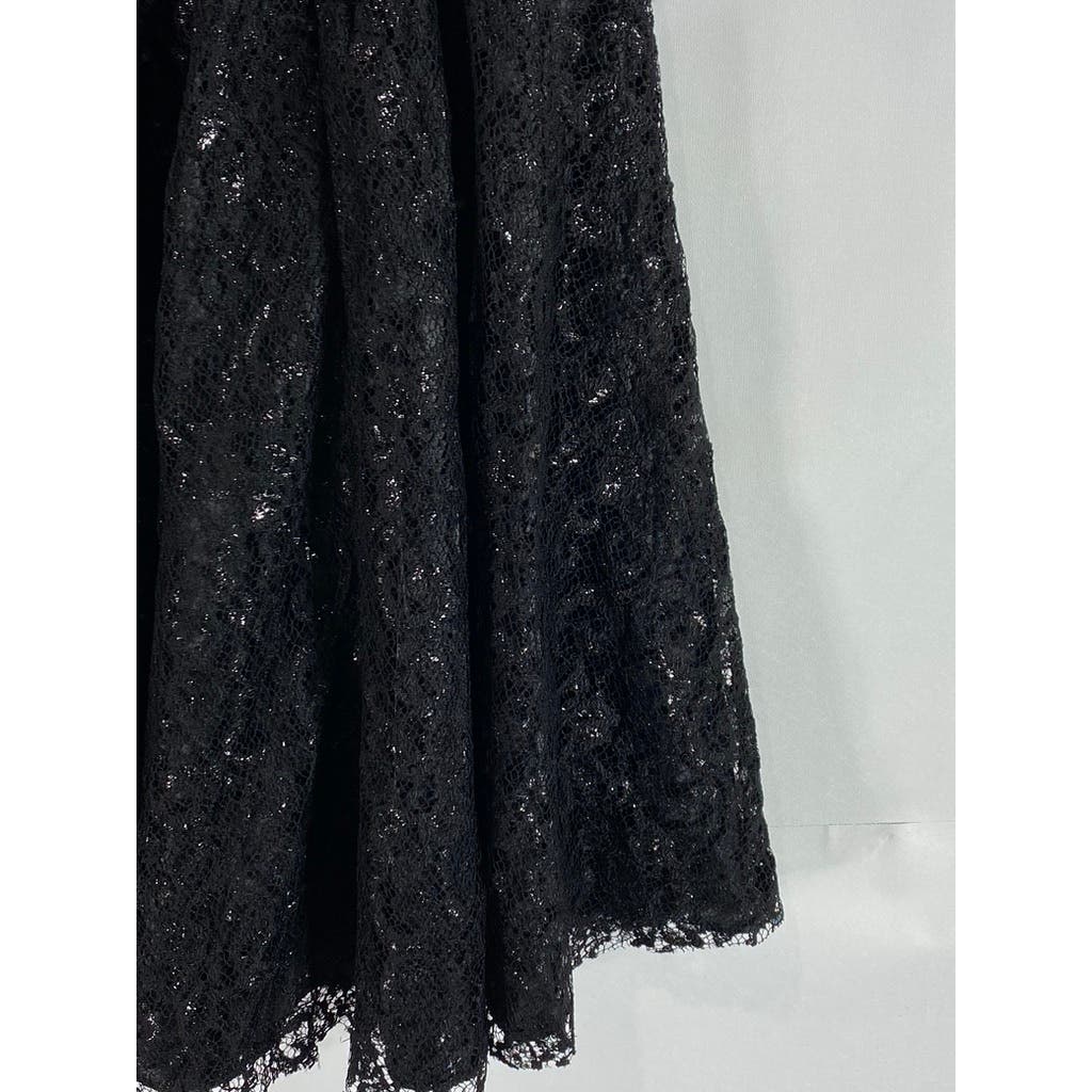 PARKER Women's Black Lace Strapless Fit & Flare Mini Dress SZ XS