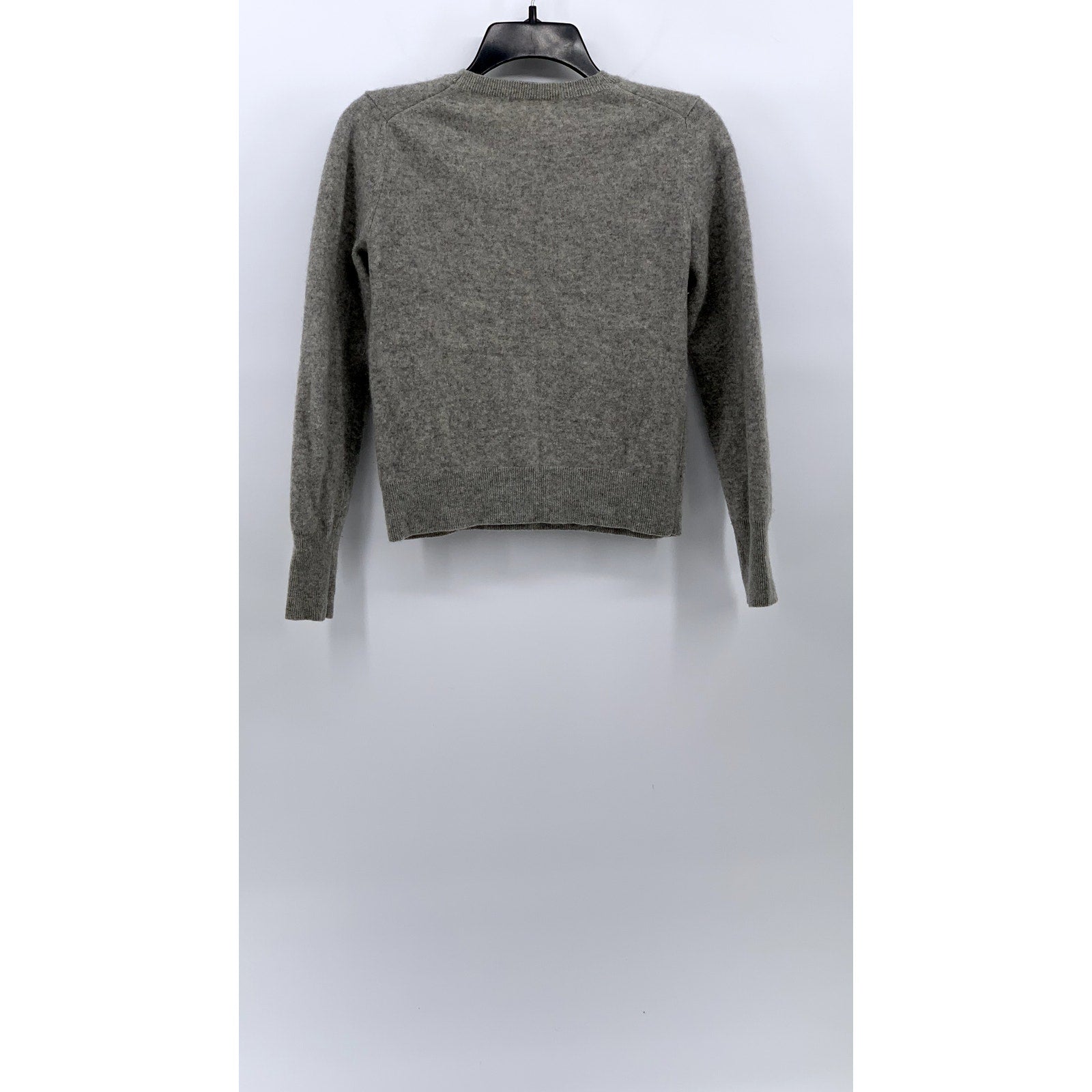 UNIQLO Women's Light Gray Cashmere Crewneck Long Sleeve Pullover Sweater SZ S