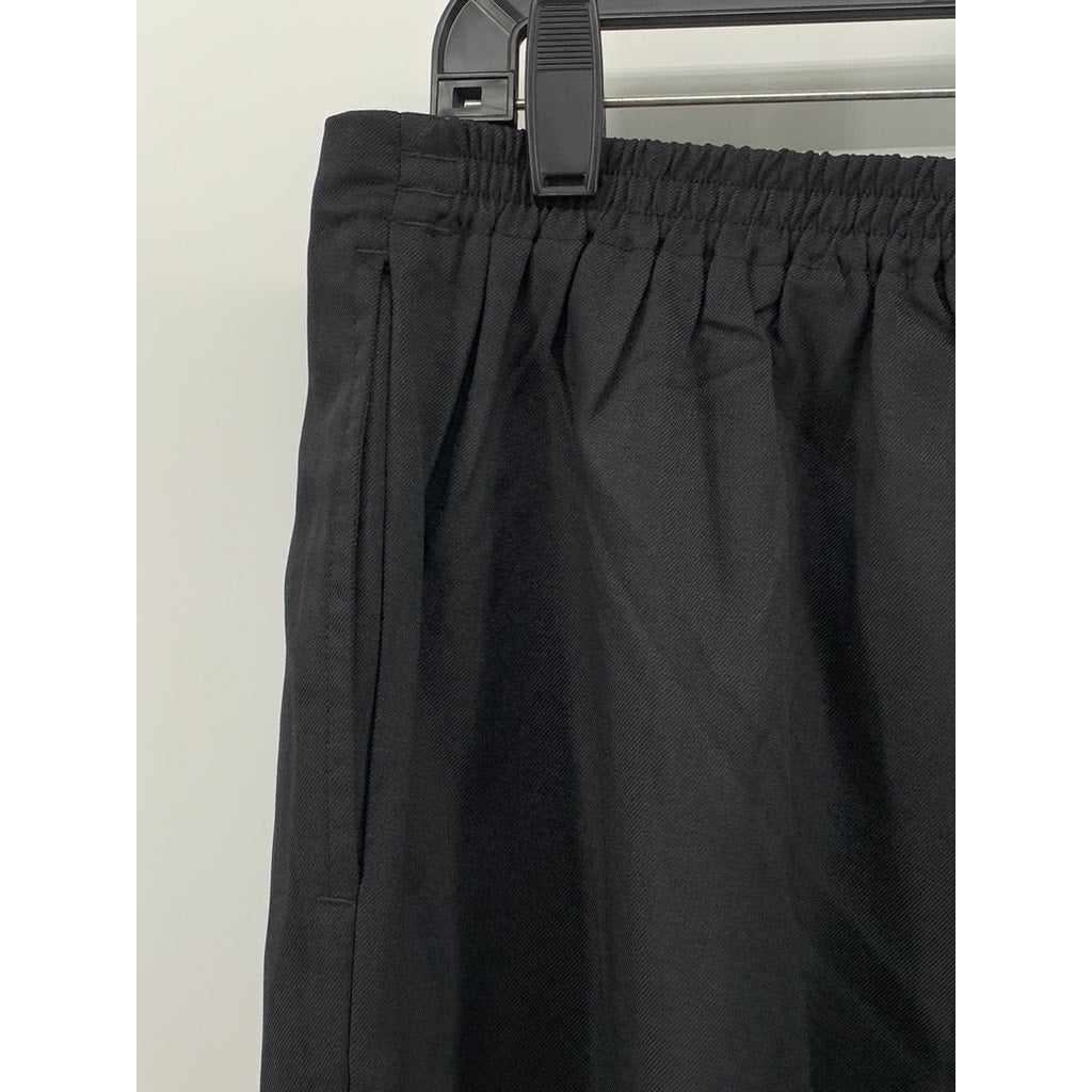 EDWARDS Women's Black Solid Wide Leg Uniform Pants SZ L
