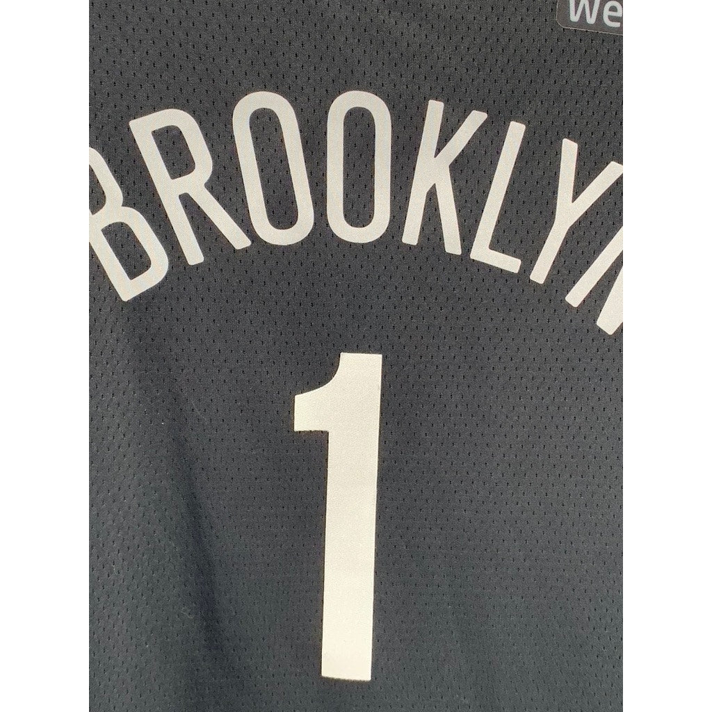NIKE Black-White Swingman Mikal Bridges NBA Basketball Jersey SZ 40