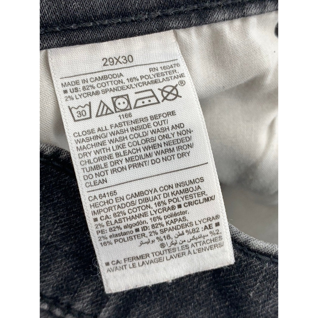 OLD NAVY Men's Black Denim Regular-Fit Slim-Leg Five-Pocket Jeans SZ 29X30