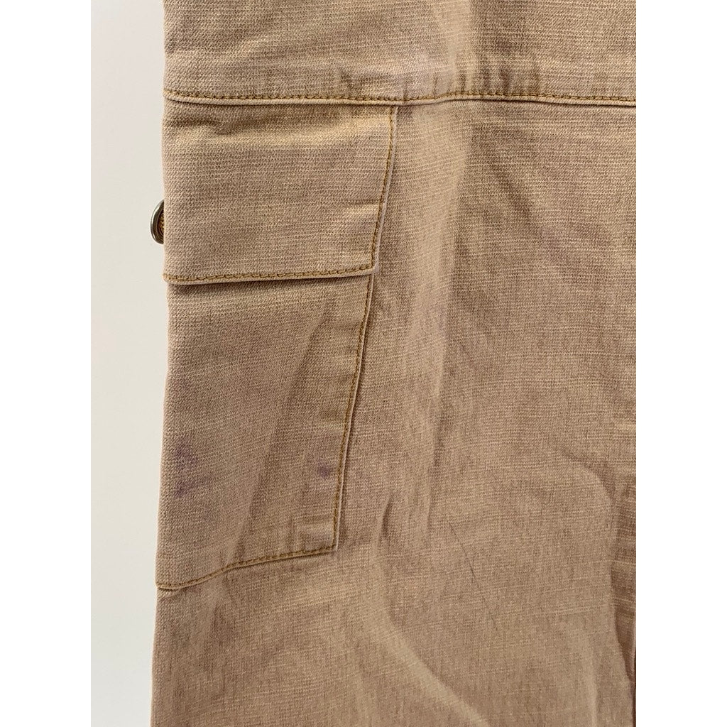 NO BOUNDARIES Men's Tan Straight-Leg Cargo Pants SZ 32