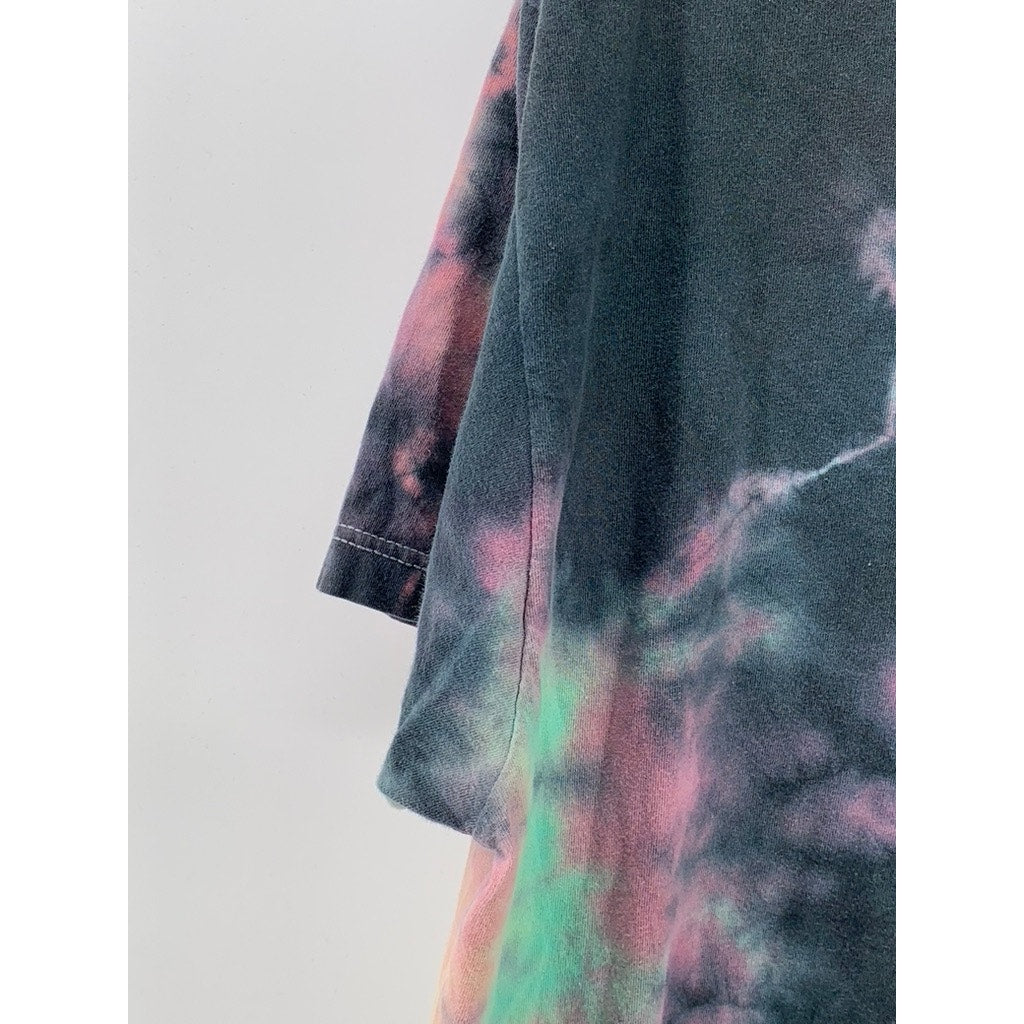 UNBRANDED Men's Multicolor Tie-Dye Crewneck Standard Short Sleeve T-Shirt SZ L