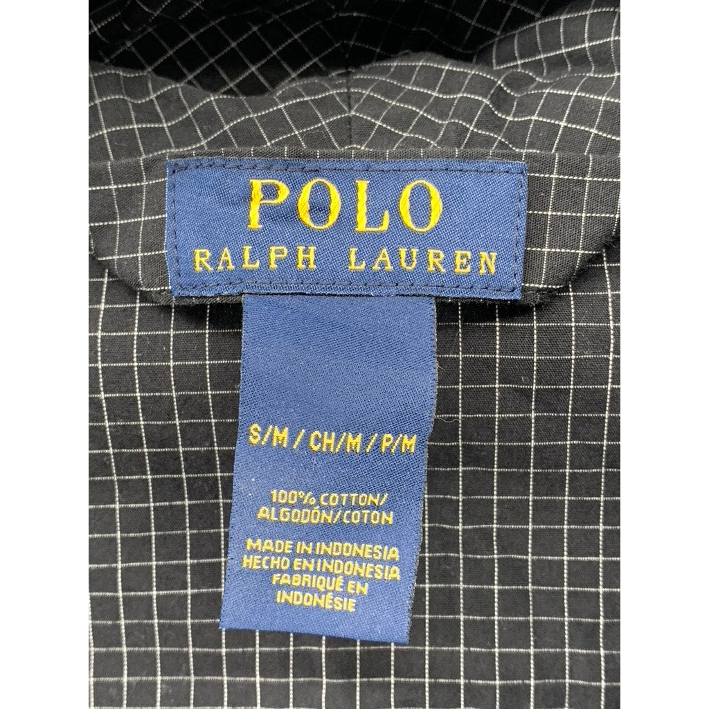 POLO RALPH LAUREN Men's Black Gingham Robe SZ S/M