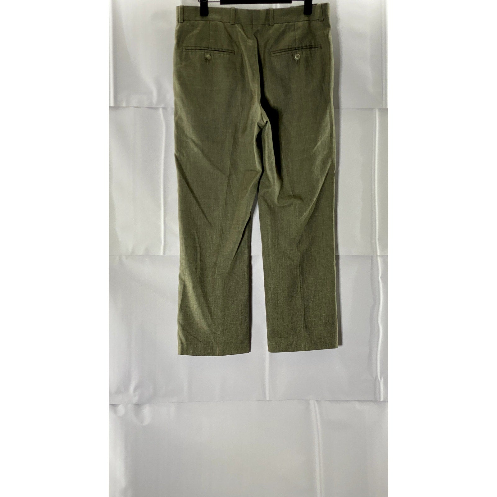 PERRY ELLIS Men's Tan Straight-Leg Flat Front Dress Pants SZ 29X30