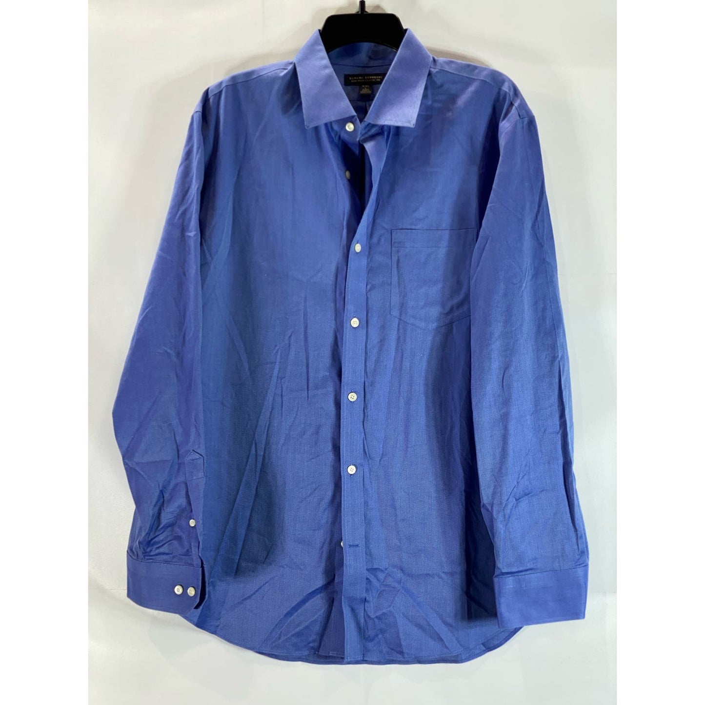 BANANA REPUBLIC Men's Blue Non-Iron Classic-Fit Button-Up Long Sleeve Shirt SZ L