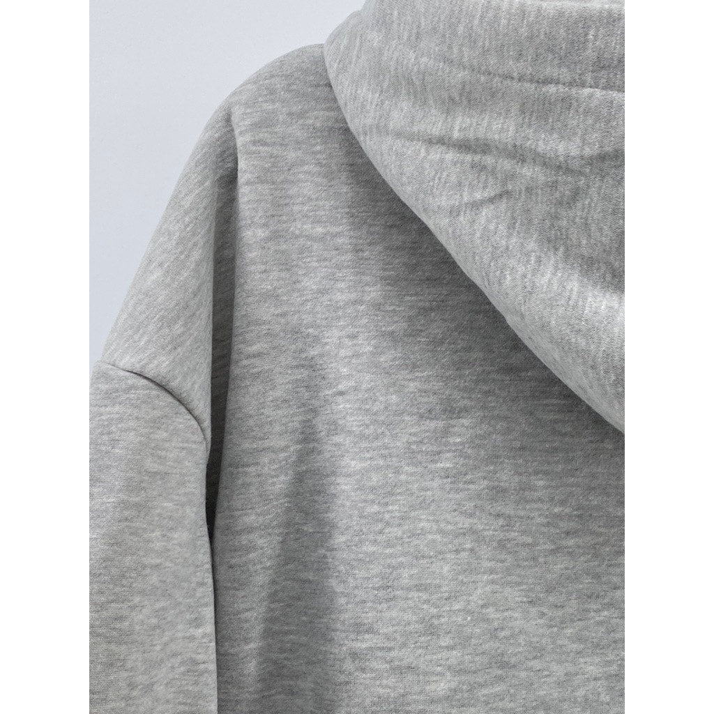 AUTOMET Women's Light Gray Oversized Casual Long Sleeve Hoodie SZ S