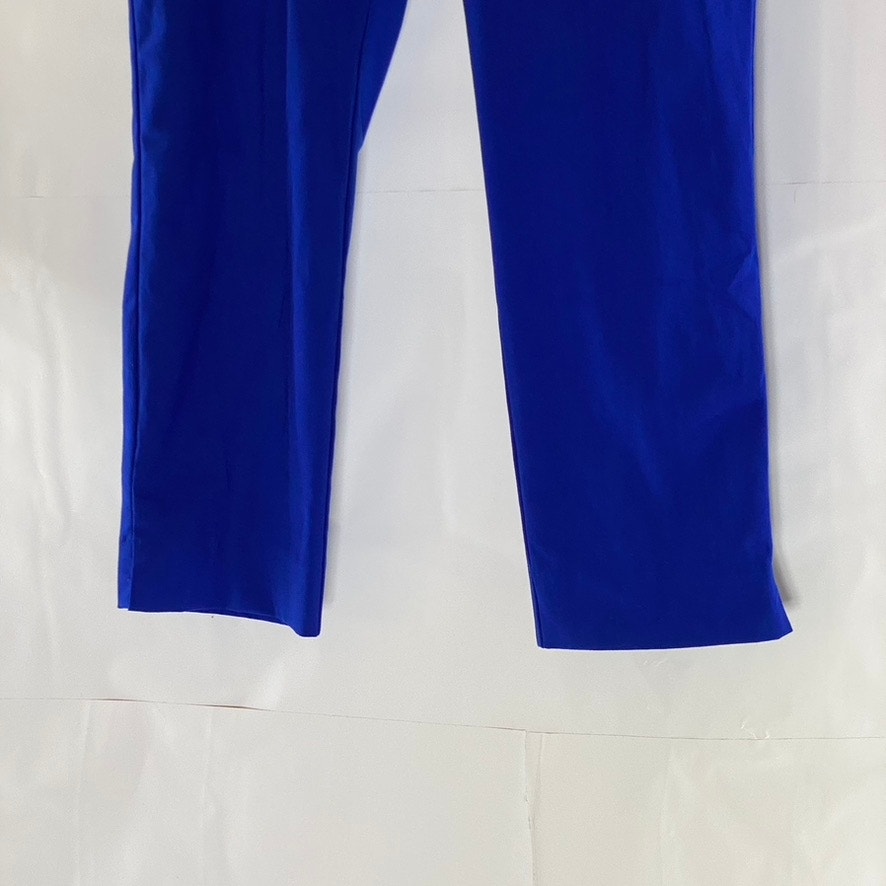ZARA BASIC Women's Royal Blue Straight-Leg Slit Hem Dress Pant SZ 6