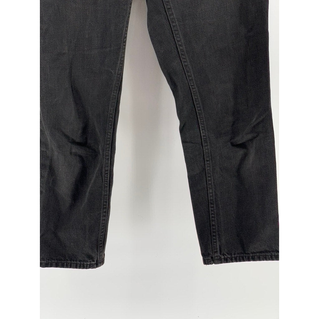 NUDIE JEANS CO Men's Black Denim Tapered Jeans SZ 28X26