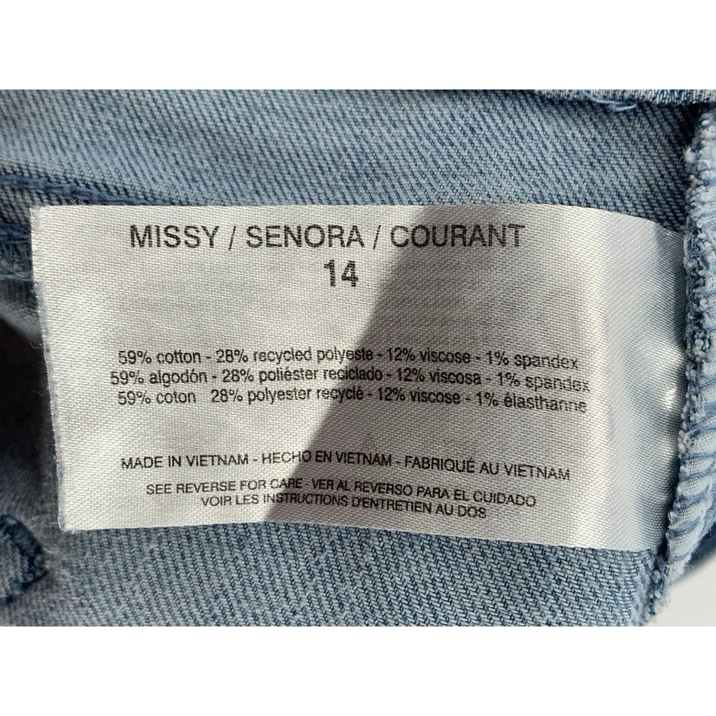 GLORIA VANDERBILT Women's Blue Denim All Around Slimming Effect Capri SZ 14