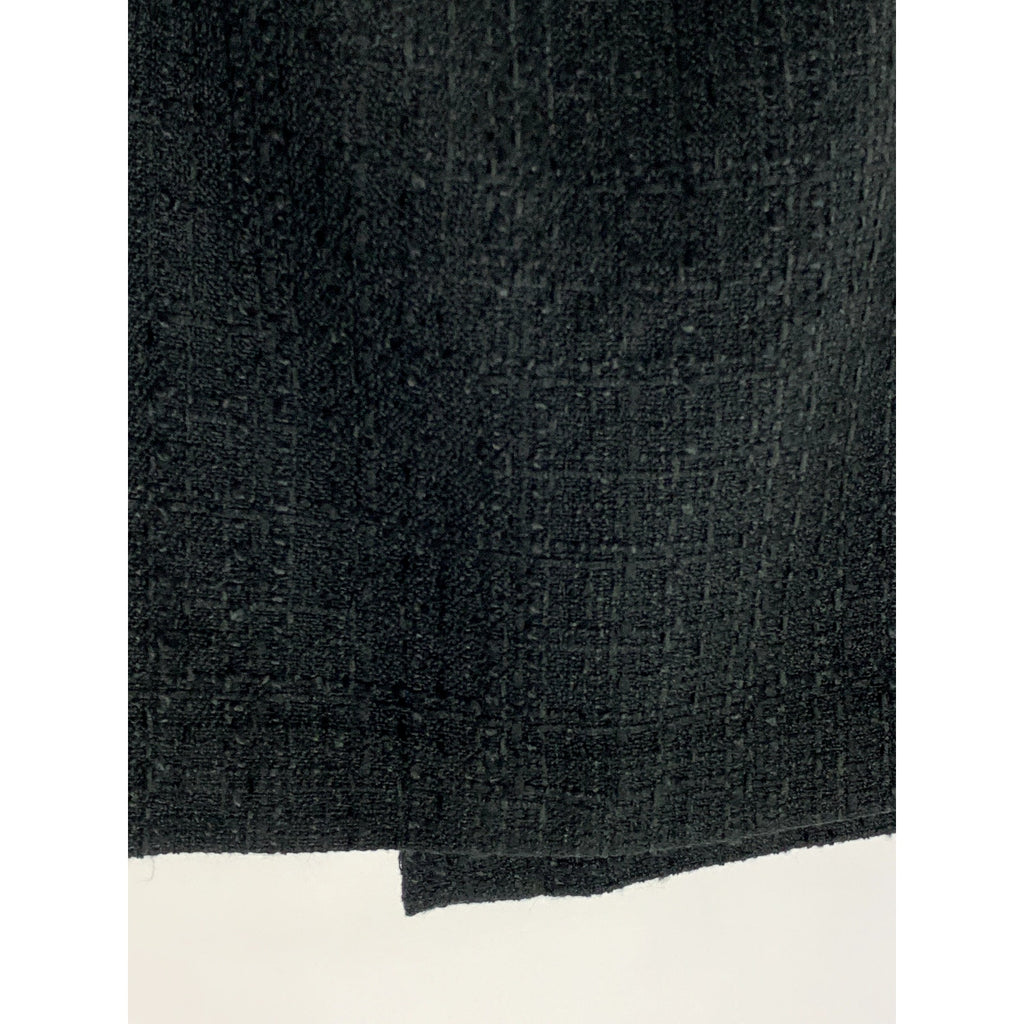 LOFT Women's Black Tweed Double Column Button Wrap Mini Skirt SZ 2