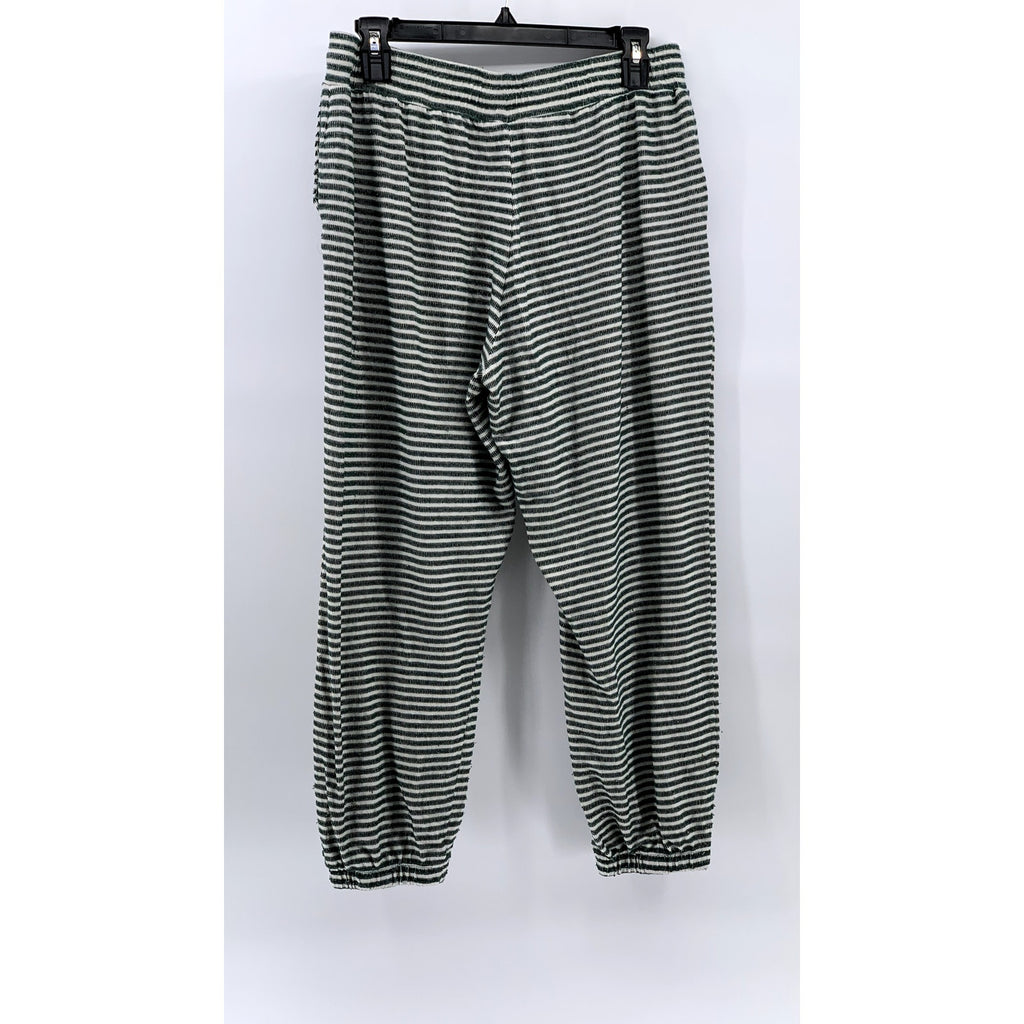 MADEWELL Women's Green-White Striped Saunter Sleep Pajama SZ M