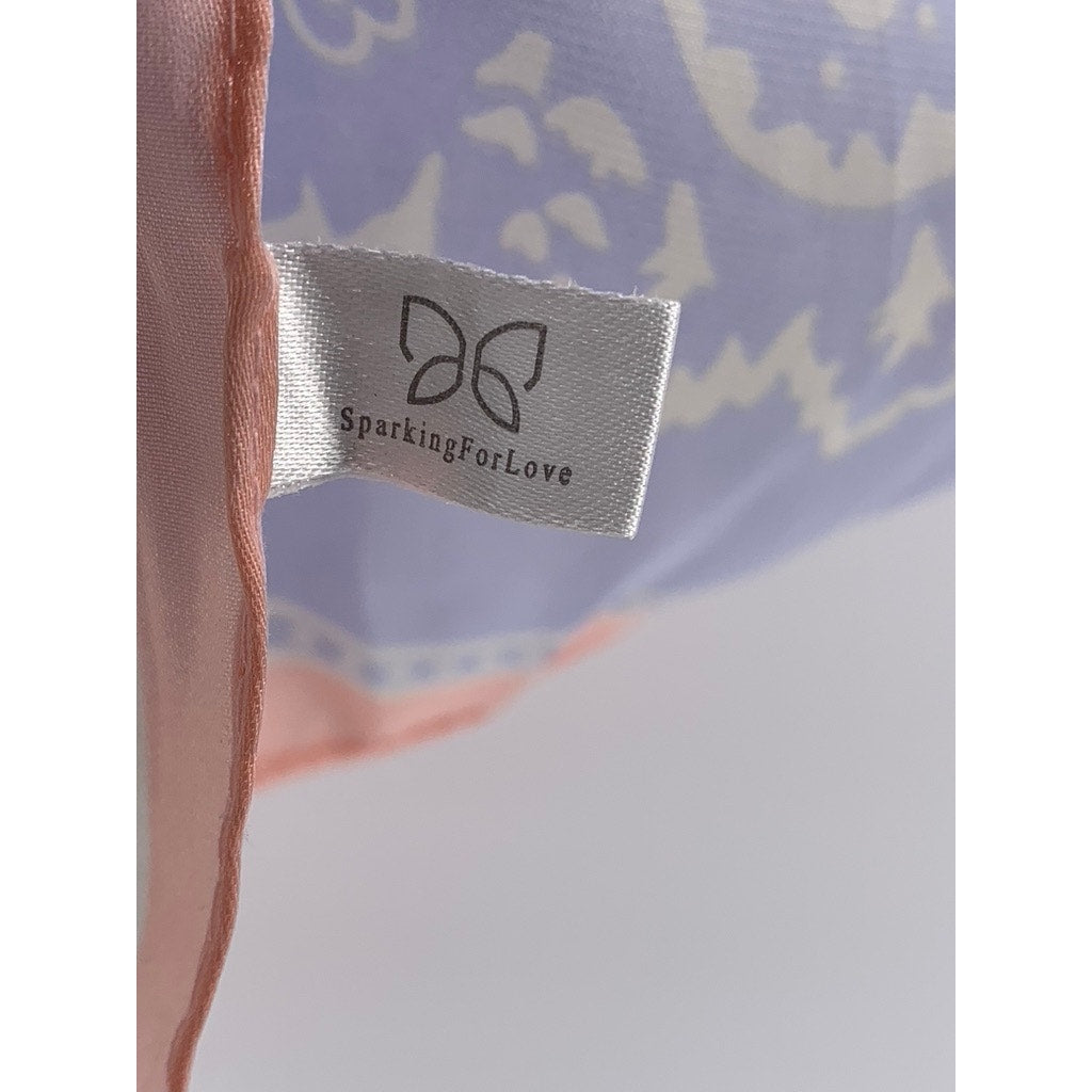 SPARKING FOR LOVE Women's Pink-Tan-White Paisley Printed Scarf