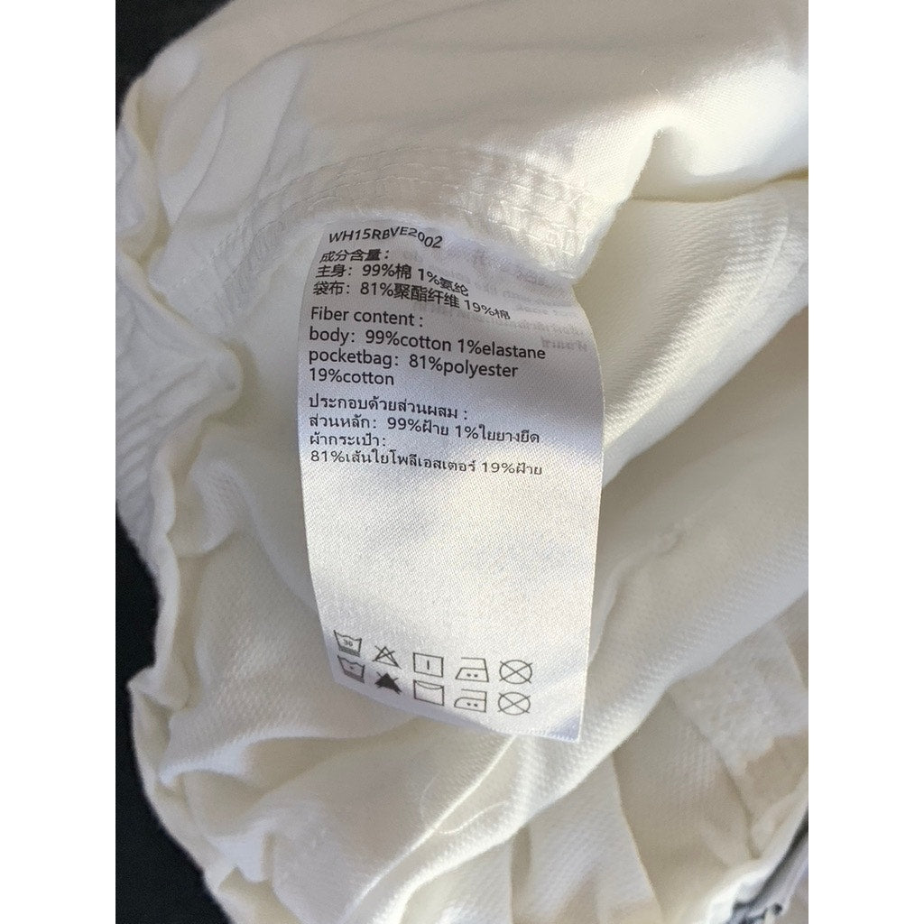 URBAN REVIVO Men's Cream Elasticized Waist Pull-On Relaxed-Fit Shorts SZ 4(S)