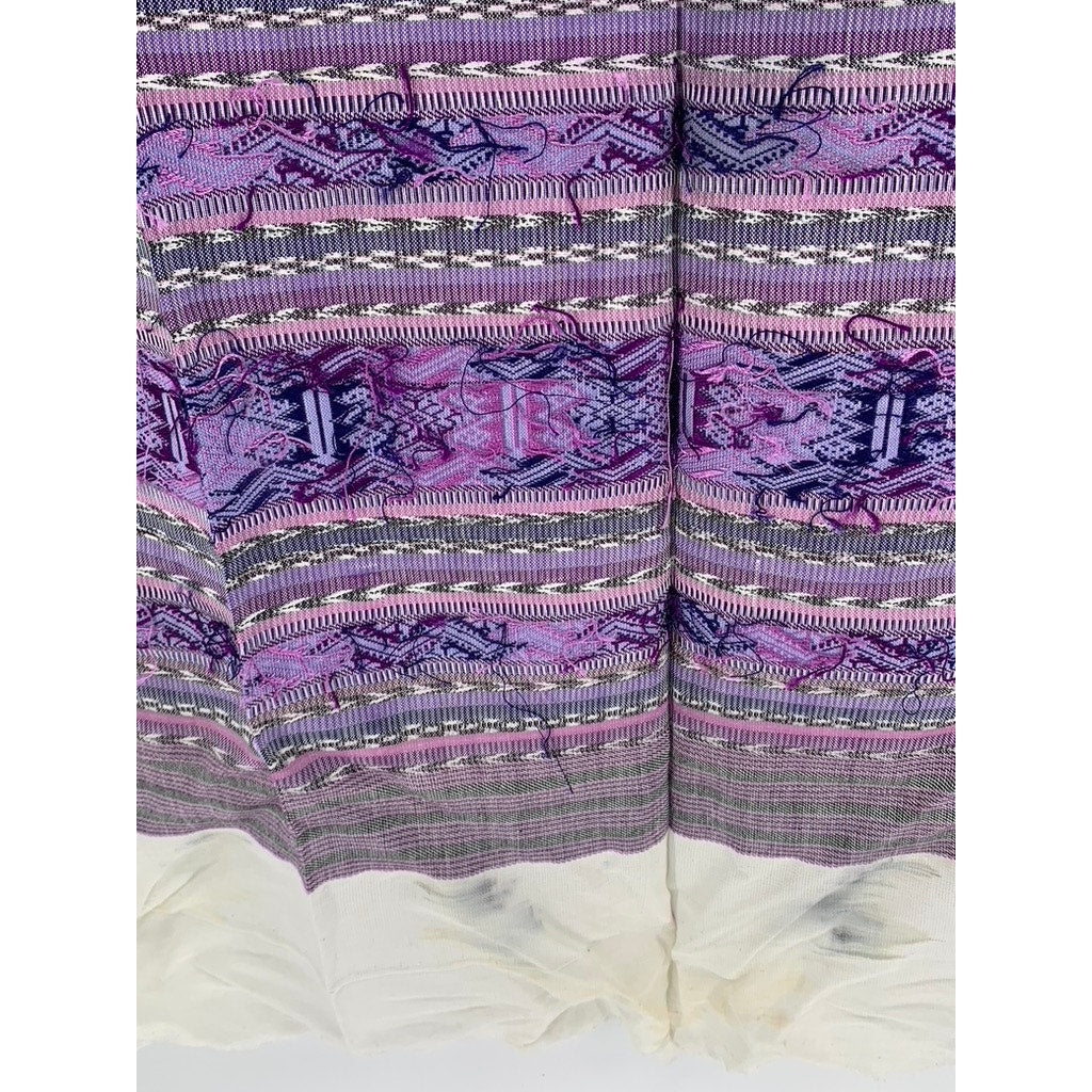 UNBRANDED Purple Hand Knit Geo Print Fabric